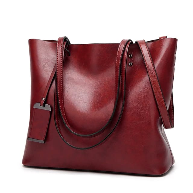 oil wax luxury leather handbag good quality