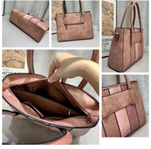 stylish leather handbag 4 in 1 - Image 3